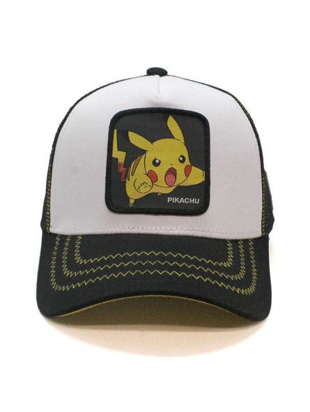 Gorra Pikachu Blanca, Negra y Amarilla