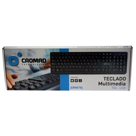 TECLADO MULTIMEDIA T50 USB CROMAD CR0676