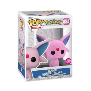 Funko Pop 884 Pokemon Espeon Mentali Psiana (Flocked)
